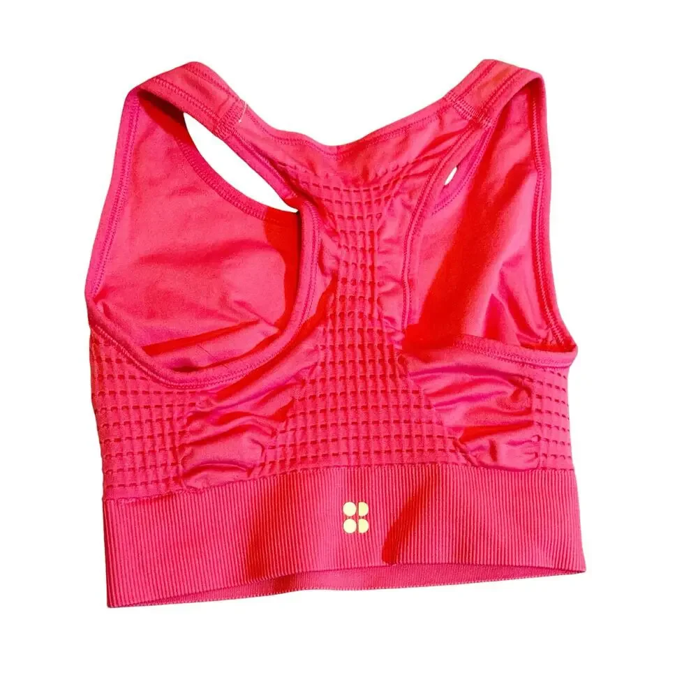 Sweaty Betty Seamless Stamina Medium Support Sports Bra Pink Size XS NWT